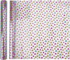 Heart Printed TPU Jelly Faux Leather Fabrics, 11.8 x 47.2 Inch Clear TPU Vinyl by letsinstyle