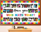 Math Theme Bulletin Board Set Colorful Mathematics Classroom Decoration Have by Yiaoyinnz