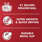 Pilot Precise V5 Refillable Liquid Ink Rolling Ball Refillable Pens, Extra Fine - Image 3