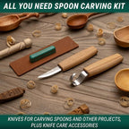 BeaverCraft S01 Wood Spoon Carving Knives Set Spoon Making Tools Kit Whittling - Image 8