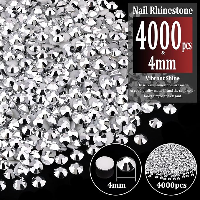 4000pcs 4mm Resin Rhinestones Bulk - Image 2