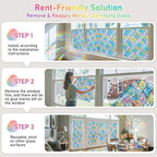 Sunbaby Window Privacy Film Stained Glass Decorative Rainbow Window Cling 3D - Image 6