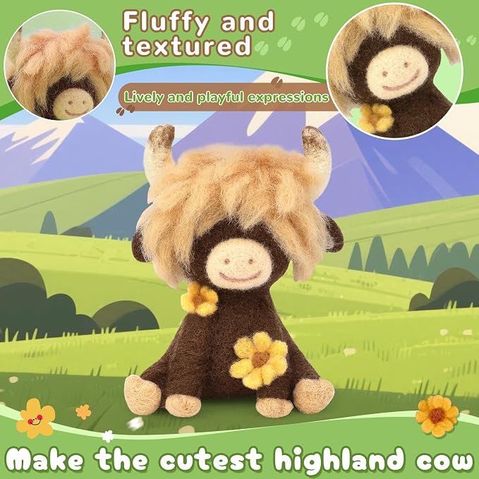 Yizzvb Needle Felting Kit Beginners Wool Felting Supplies Kits | Needle Felting - Image 4