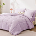 Love's cabin Twin XL Comforter Set Light Purple, 5 Pieces Twin XL Bed in a Bag - Image 2