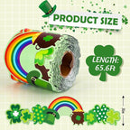 FYSUIMU 65.6 Ft St. Patrick's Day Bulletin Board Borders Green Shamrock Clover - Image 2