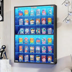 6-Tier Wall Display Case with Glass Doors, LED Sports Card Display Case with - Image 3