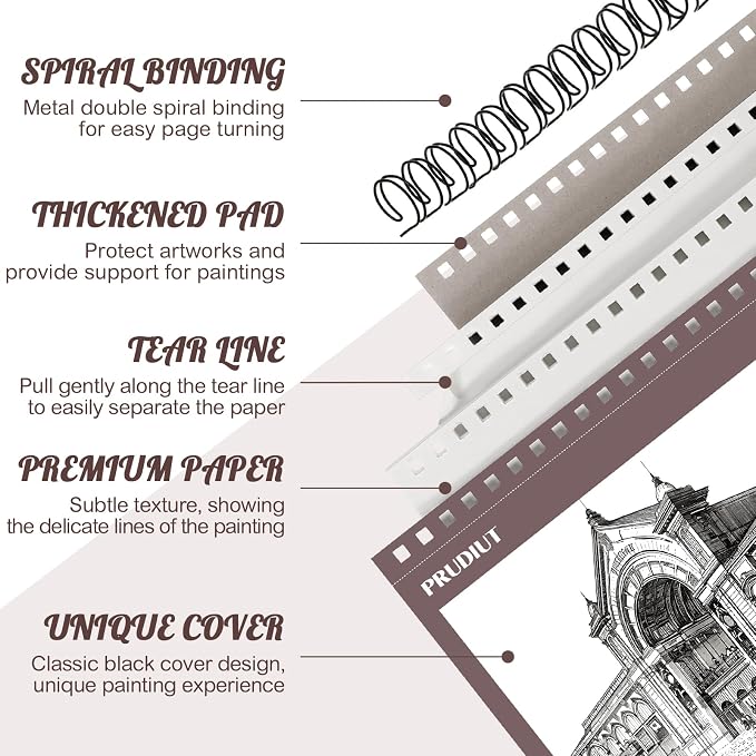 2 Pack Sketch Book 8.5×11 inch, Spiral Sketch Pad 50 Sheets Each, Acid-Free - Image 2