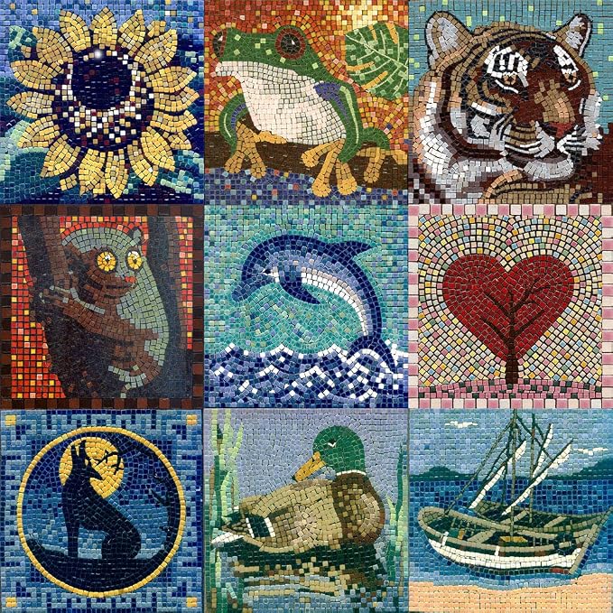 DIY Creative Projects for Adults: Make Your Own Mosaic Art, Square 7inch Panda - Image 2