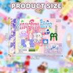 Tmtains 30 Sheets Kawaii Japanese Sticker Book Manga Books Style Writable Note - Image 3