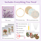 3 Pack Embroidery Kit for Adult Beginners, Needlepoint Cross Stitch Kits - Image 2