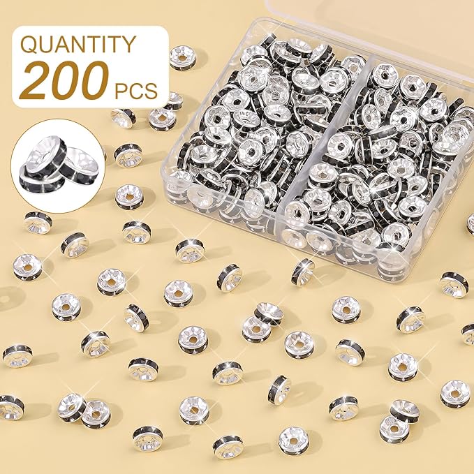 TINKRSTUFF 200 pcs 8mm Spacer Beads - Image 2