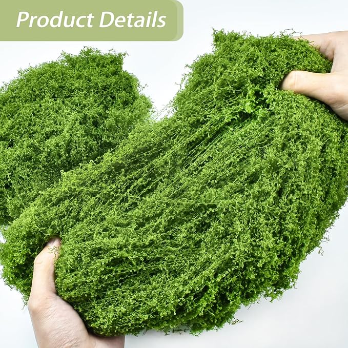 Fake Green Moss for Crafts 7 Oz Decorative Artificial Moss for Crafts - Image 4