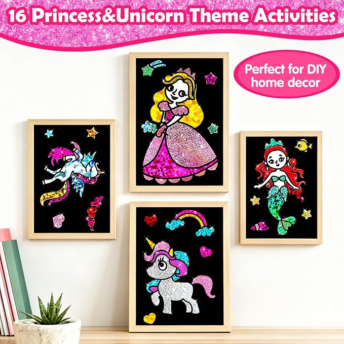 FUNNYB&G Foil Art Craft Kit for Girls 4-10 Years Old: Mess-Free & No-Glue - Image 9