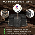 Rock Collecting Waist Bag, Mushroom Hunting, Mesh Fanny Pack - Image 3