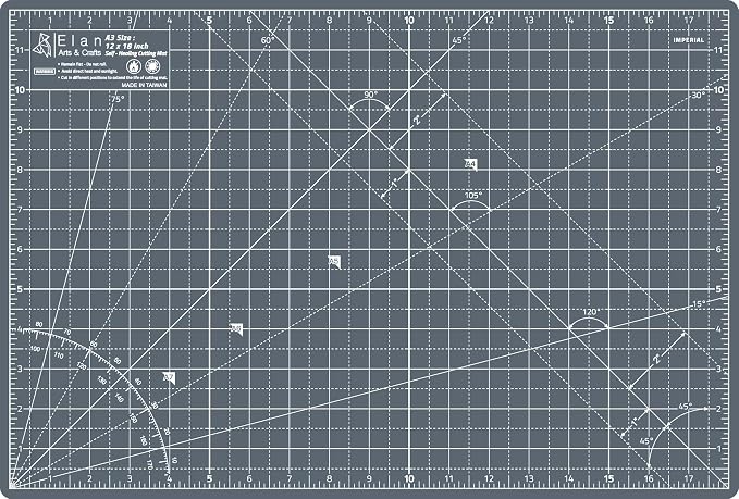 Elan Cutting Mat A3 Gray, Self Healing Cutting Mat 12x18 Inch, 5-Ply Craft - Image 2