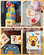 Aowplc 48 Sheets Fall Make a Face Stickers, 12 Designs Fun Fall Crafts - Image 6