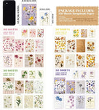 120 Pcs Floral Textured Scrapbook Paper Junk Journal Supplies Stationery | 4 - Image 2