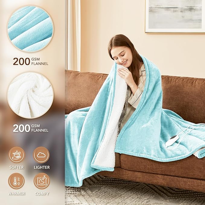 Homemate Heated Blanket Electric Throw - Image 2