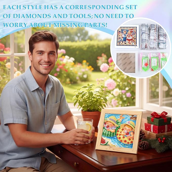 Trandraft 13 pcs Vintage Holiday Diamond Art Kits - Image 6