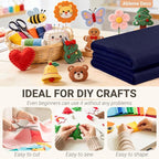 Navy Blue Felt Fabric Sheets 18" x 18" 1.6mm Soft Craft Felt | Soft Precut Felt - Image 4