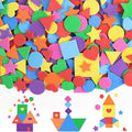 1600Pcs Foam Stickers, 8 Colors Foam Shape Stickers by Etyishe