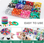 160Pcs Silicone Beads 12mm Mix Color, Bulk Silicone Beads 12mm - Image 4