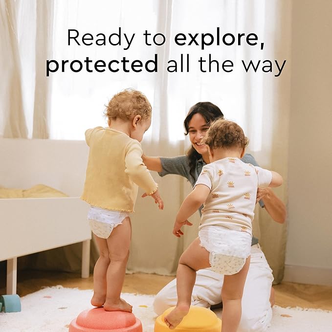 LILLYDOO Diaper Pants Toddlers - Size 4 (20-31 lbs), Half-Monthly Supply (75 Count), Skin-Friendly, Ultrasoft, Chlorine-Free, Snug Fit & Absorbent Pull On Diapers