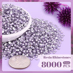 8000PCS 3mm Resin Rhinestones in Bulk, Bedazzling Flatback Crystals Rhinestones - Image 2