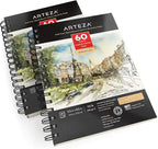 ARTEZA Mixed Media Sketchbook, 5.5 x 8.5 Inches, 60 Sheets, Micro-Perforated - Image 9