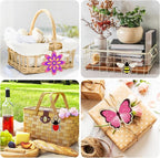 36PCS Wooden Spring Ornaments to Paint, 6 Styles DIY Blank Unfinished Wood - Image 6