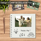 DIY Scrapbook Album 7x7 Inch, Hardcover Kraft Paper Scrap Book Photo Album - Image 5
