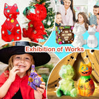 Goody King Paint Your Own Cat & Dinosaur Lamp Kit, Arts & Crafts - Image 7