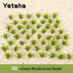 Yetaha 50pcs Green Shrubs Bush Model, Aritificial Plants, Railway Wargame Park - Image 2