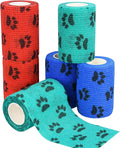 6pcs 3" Self Adhesive Bandage Wraps, Paw Prints B | by FGBNM