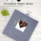 potricher Large Photo Album Self Adhesive 4x6 5x7 8x10 Pictures Linen Cover 80 - Image 2
