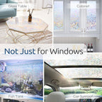 rabbitgoo Window Privacy Film Rainbow Film Decorative Window Sticker, 3D Static - Image 7