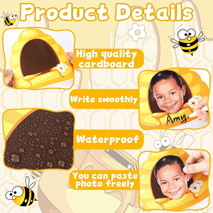 gisgfim 80Pcs Bee Hive Cutouts Summer Honey Bee Hive Decorations Bulletin Board - Image 3