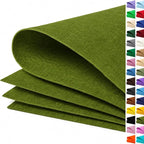 Moss Green Large Felt Fabric 36" x 36", 1mm Stiff Felt Sheet, Nonwoven Fabric by ZANEXIR
