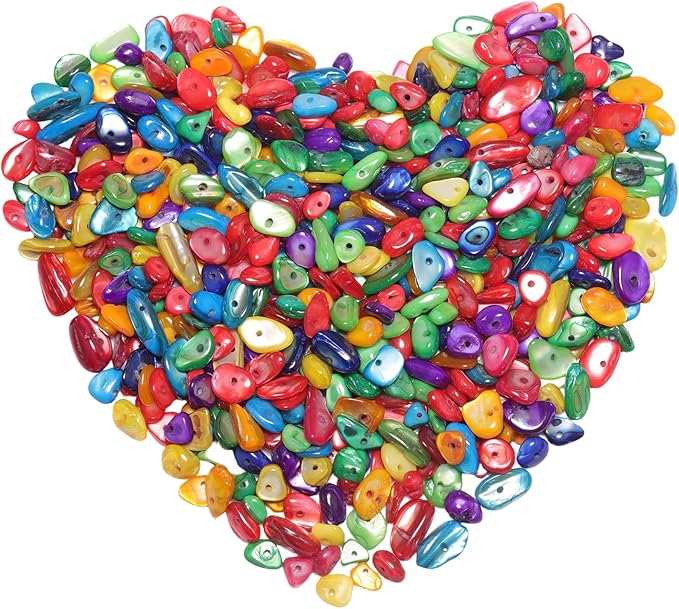 400pcs Natural Chip Shell Beads by DQJRJTJewelryMakingCraftsSupplies