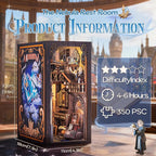Fsolis Book Nook Kit, 3D Wooden Puzzles - Image 3