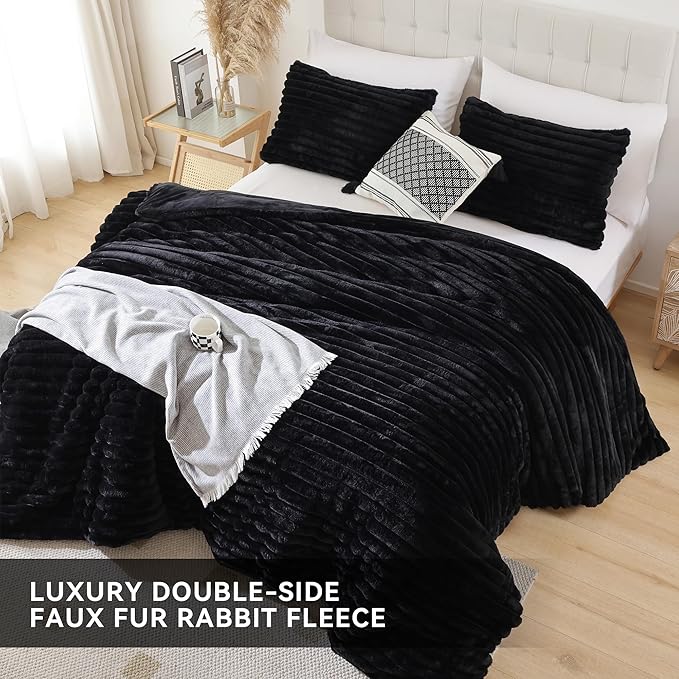 Smoofy Fluffy Queen Comforter Set 3 Pieces - Image 4