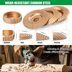 14pcs Wood Carving Disc Set for 4 in 4.5 in Angle Grinder | For Quick Rough - Image 4