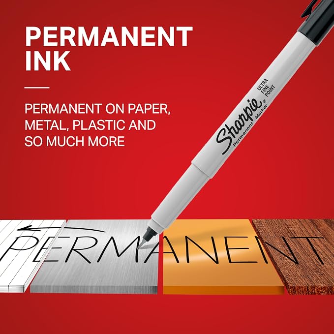 Sharpie Permanent Markers, Ultra Fine Point, Office Supplies - Image 2