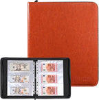 Cash Album with 180 Pockets – WITHYU Expandable 3-Ring Binder Currency by WITHYU