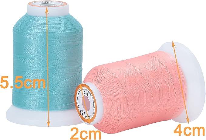New brothread 8 Colors Luminary Glow in the Dark Embroidery Machine Thread Kit - Image 3