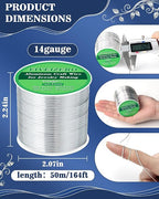 FIVEIZERO 14 Gauge Aluminum Craft Wire 164ft, Armature Wire - Image 2