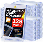 128ct Magnetic Card Holders, 35pt One Touch Card Holder, U-V Protection Hard by Zenowick