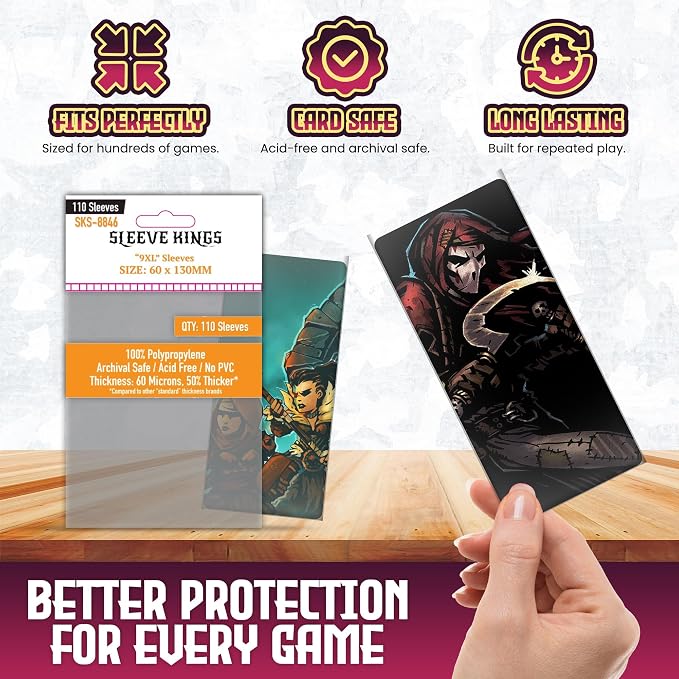 Sleeve Kings Standard Card Sleeves – 110 Count, Large Size – SKU: SKS-8846 - Image 5