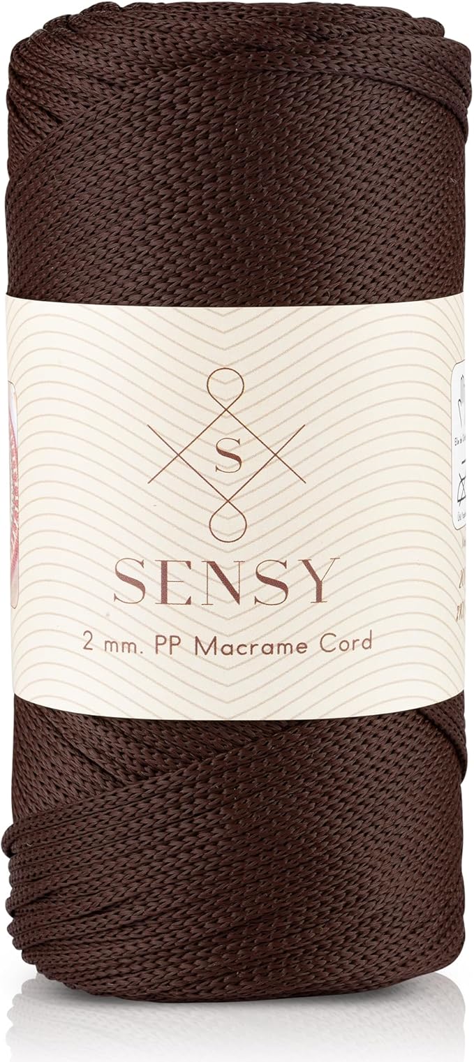 Sensy Premium 2mm 251 Yards Polyester Rope 100% Polypropylene Cord Macrame Cord by SSENSY