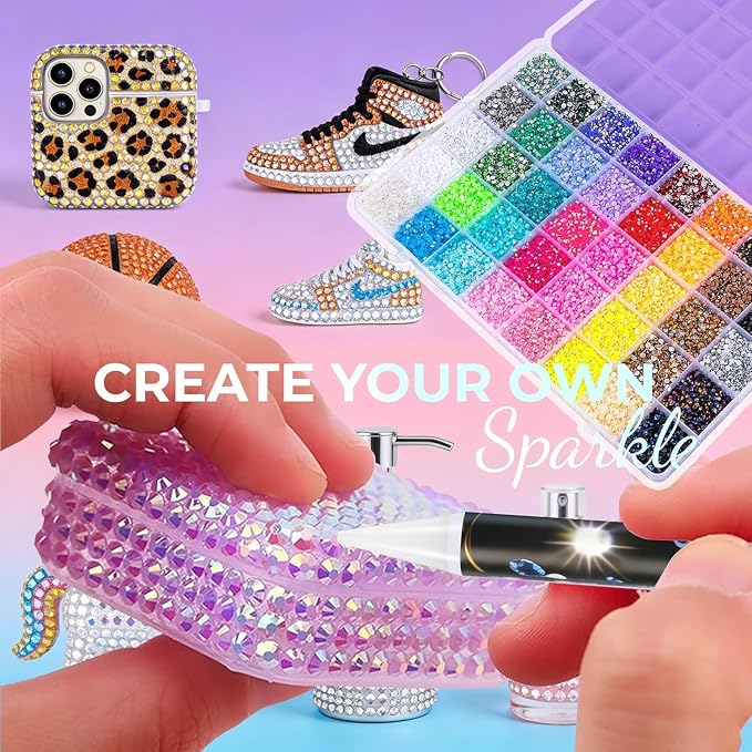 Bedazzling Kit 40000Pcs 40 Colors Resin Jelly Rhinestones, Bedazzler Kit - Image 3